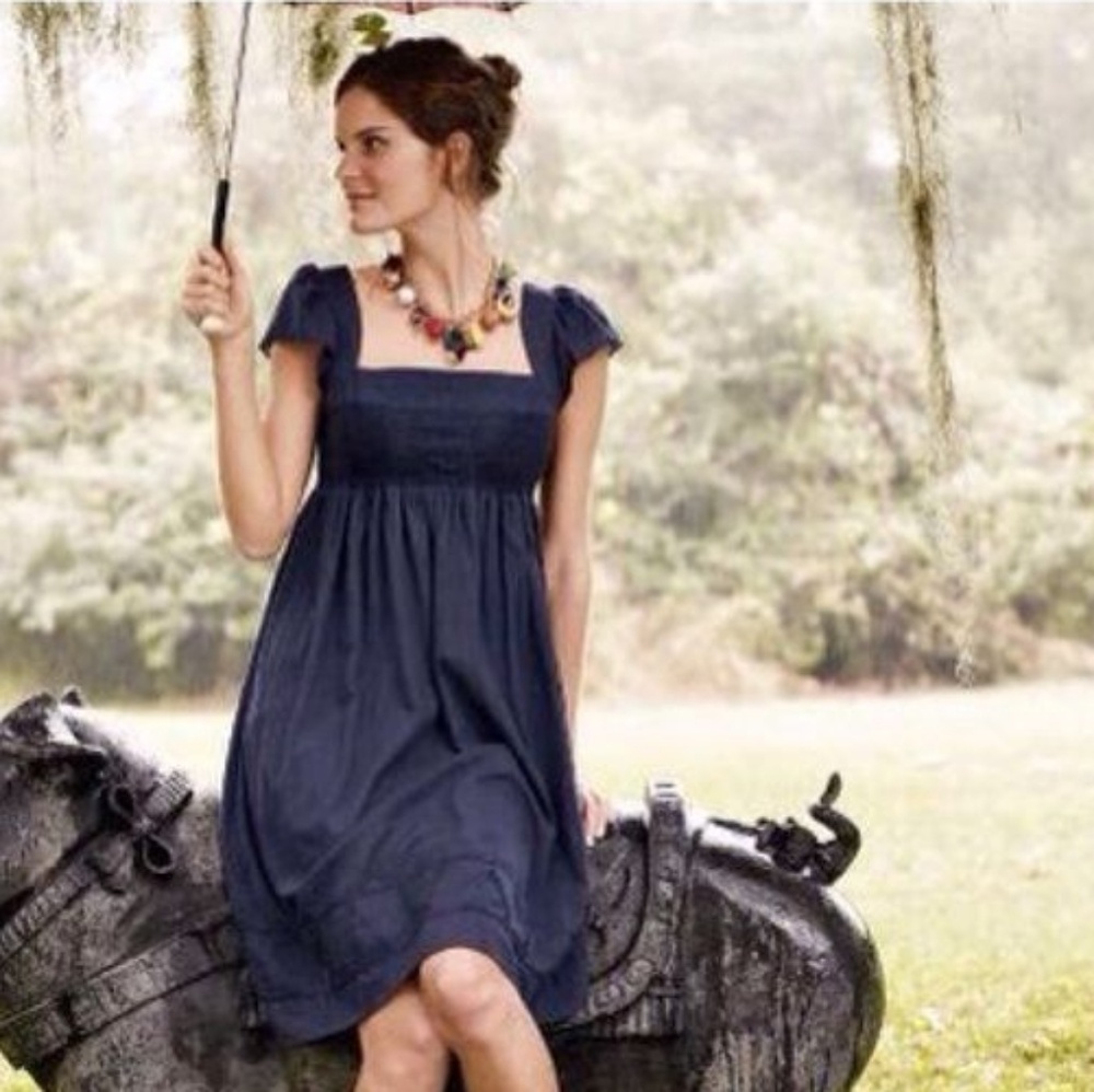 Maeve Navy Anthropologie Supreme Grace Dress